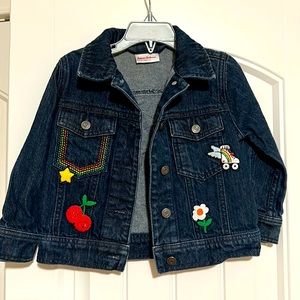 Hanna Anderson Girl Jean Jacket with Unicorn size 100